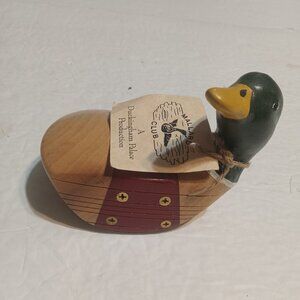 Mallard Club Handcrafted and Painted Golf Wood Duck Signed and Dated By Artist